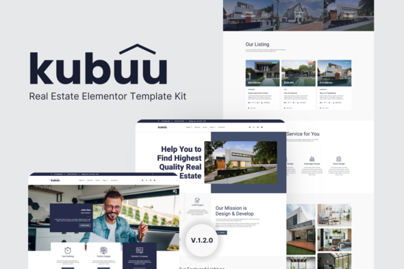 Kubuu – Immobilien-Elementor-Vorlagen-Kit